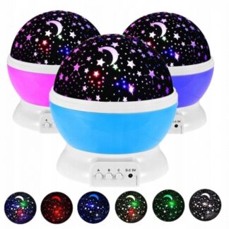 STAR MASTER – obrotowy projektor gwiazd nieba z subtelnym światłem LED."