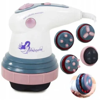 Elektryczny masażer do ciała z czterema głowicami – idealny do terapii sensorycznej i relaksu.