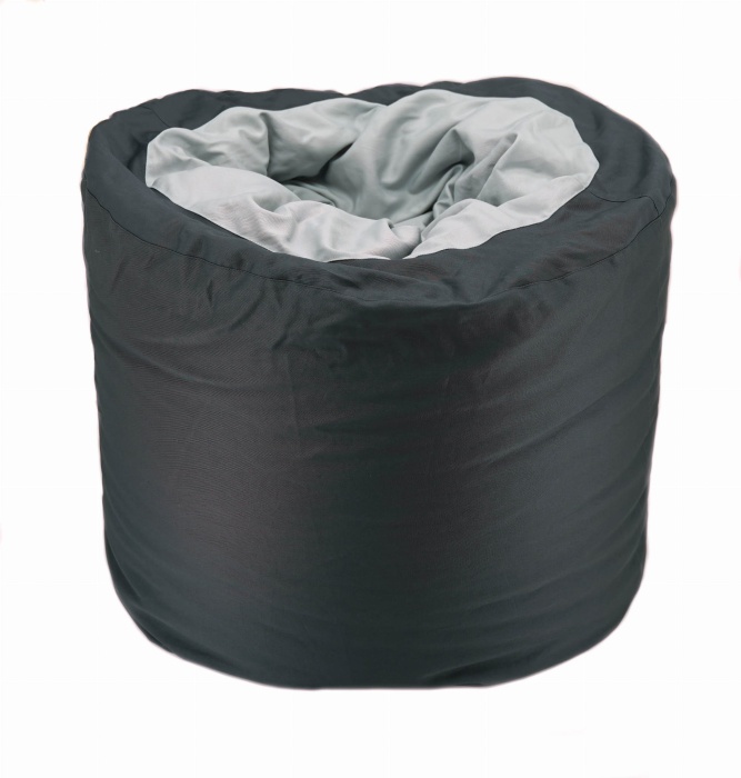 tunel sensoryczny Tunel sensoryczny szaro-czarny – miękka pufa i siedzisko do terapii SI, relaksu i zabawy dla dzieci i dorosłych.