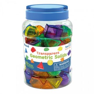 Półprzezroczyste bryły geometryczne 3D dla dzieci – zestaw edukacyjny do stolika świetlnego