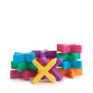 Świecące małe krzyże sensoryczne w różnych kolorach – zabawka edukacyjna wspierająca rozwój sensoryczny i motorykę dziecka