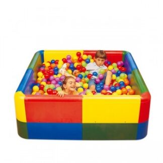Modułowy basen do piłek dla dzieci, 24 elementy, wymiary 130 x 130 cm, wysokość 52 cm