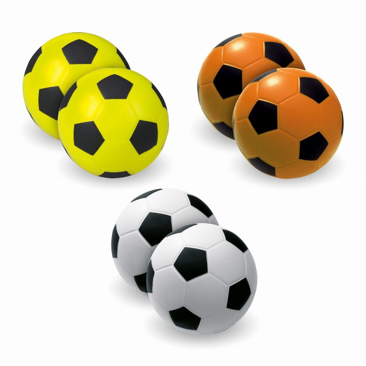 Sport-Thieme-Zestaw-miekkich-piankowych-pilek. Zestaw 6 miękkich piankowych piłek do piłki nożnej Sport-Thieme z torbą siatkową.
