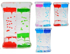 Podwójna żelowa klepsydra wodna 60 i 90 sekund, kolorowy czasomierz sensoryczny dla dzieci.