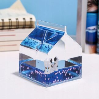 Żelowa dekoracja morskie fale z pływającym astronautą i gwiazdkami, sensoryczna ozdoba relaksacyjna.