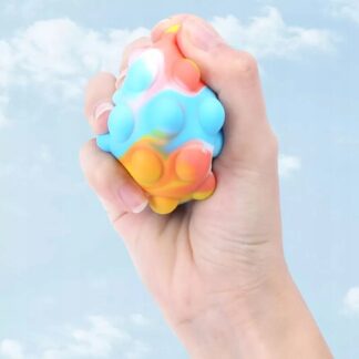 Piłka antystresowa Pop It Push Bubble sensoryczna piłeczka gniotek 2w1